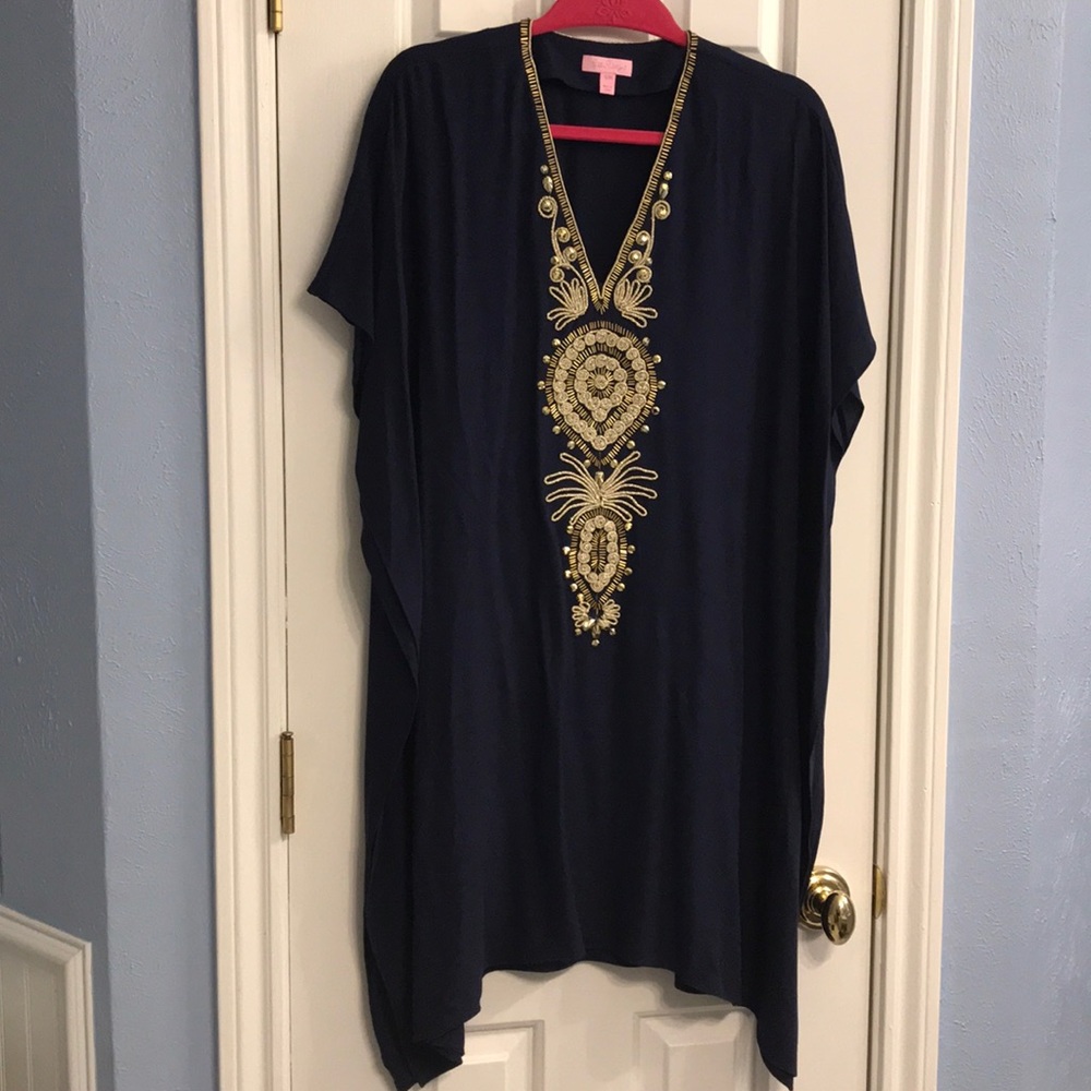 NWOT Lilly Pulitzer Beach Cover-up, True Navy, Med